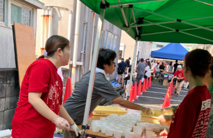 肝付町やぶさめ祭り えっがね味噌汁配布ボランティア+ゴミ拾い